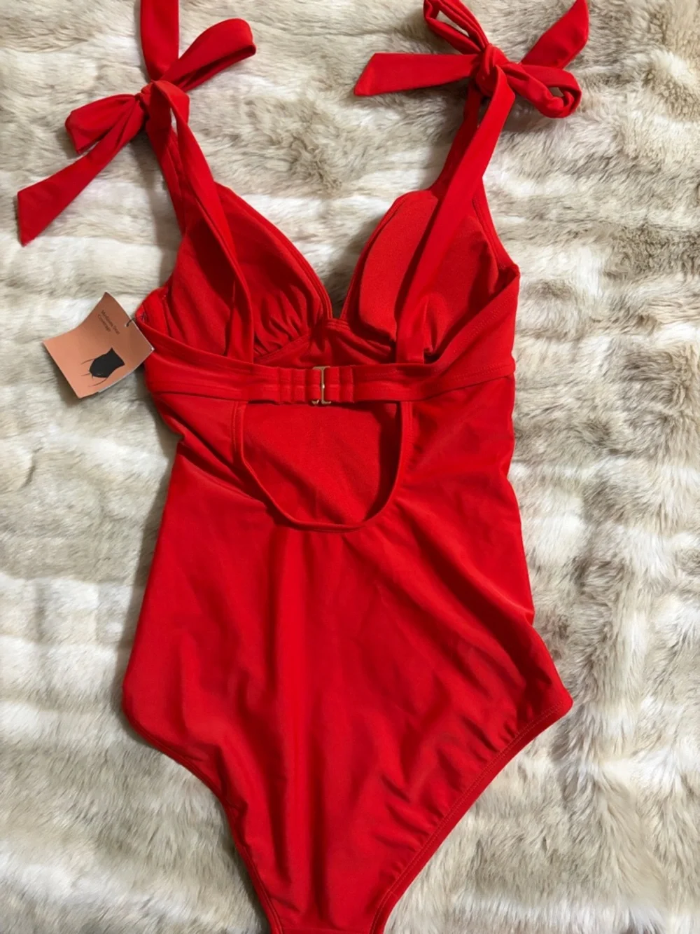 Shade & Shore Bright Red One-Piece - Picture 6 of 10